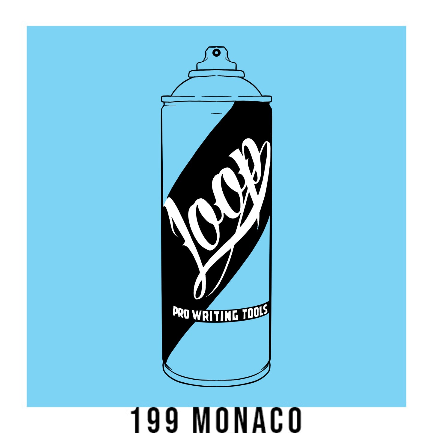 Loop colors spray paint in Monaco bright blue