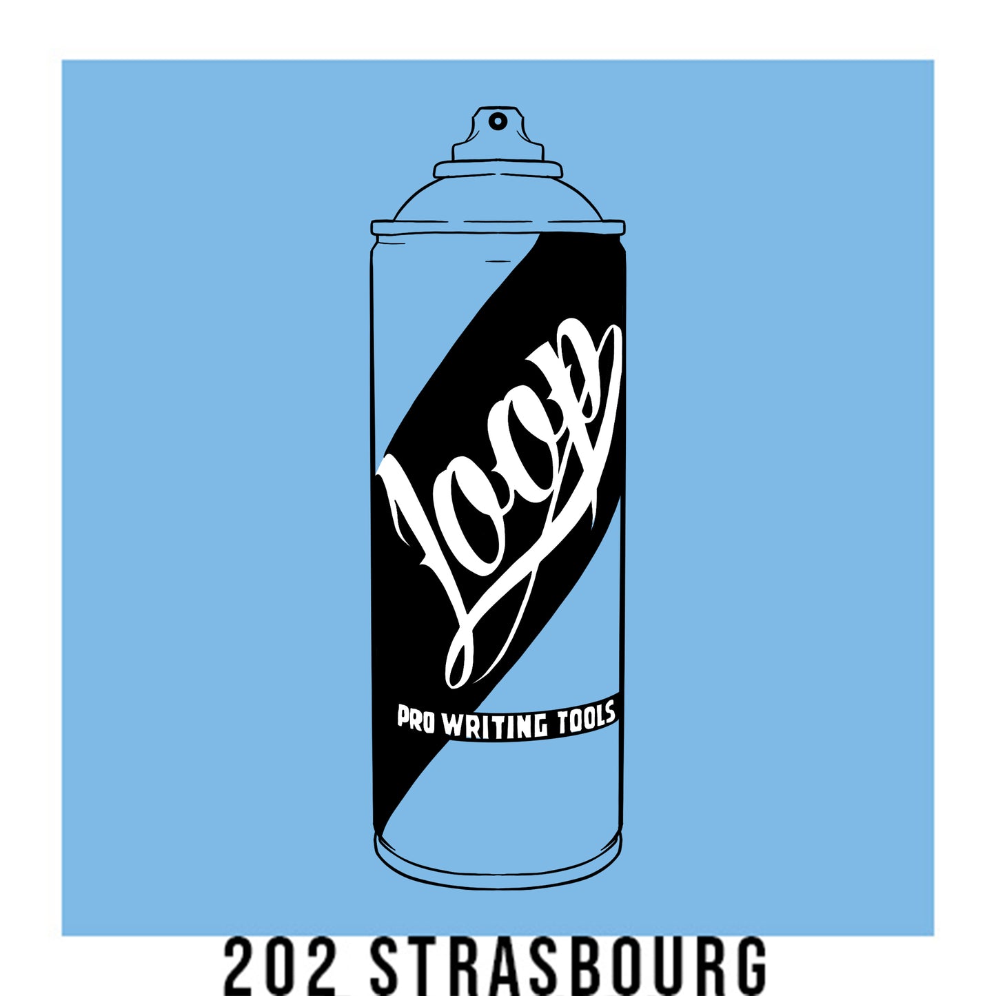 Loop colors spray paint in Strasbourg ligth blue