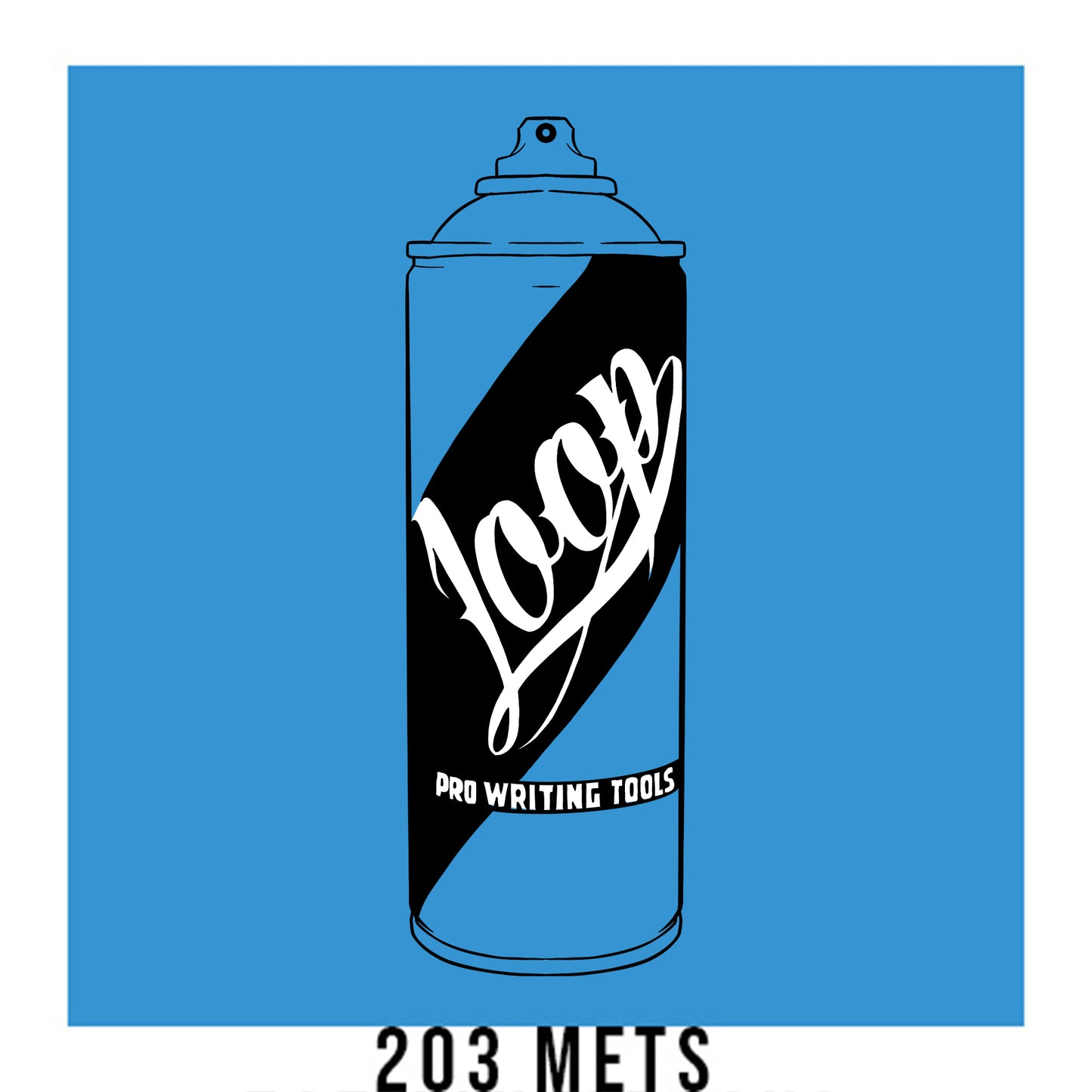 Loop colors artist spray paint in Metz baby blue.