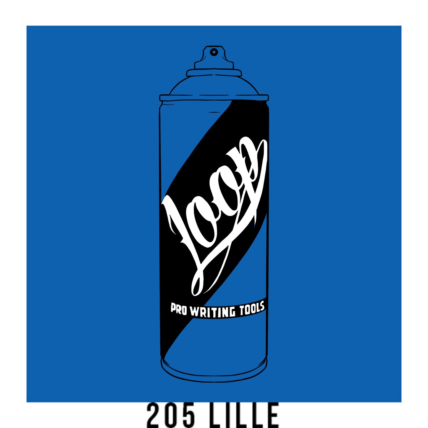 Loop colors artist spray paint in Lille blue.