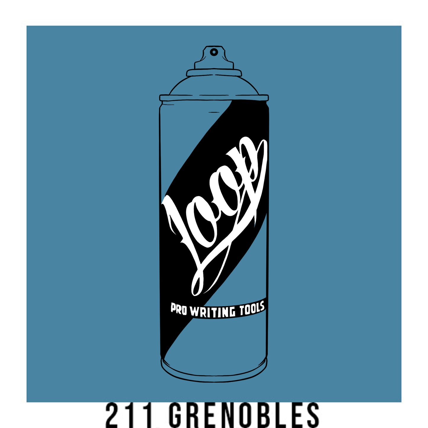 Loop colors spray paint can in Grenobles blue