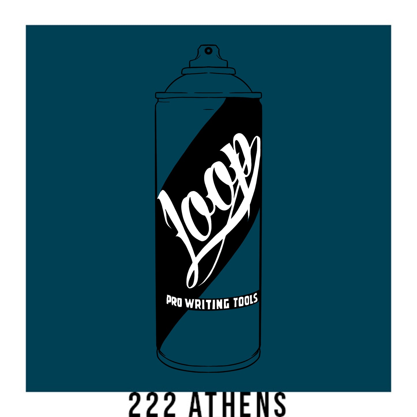 Loop colors artist spray paint in Athens navy turquoise.