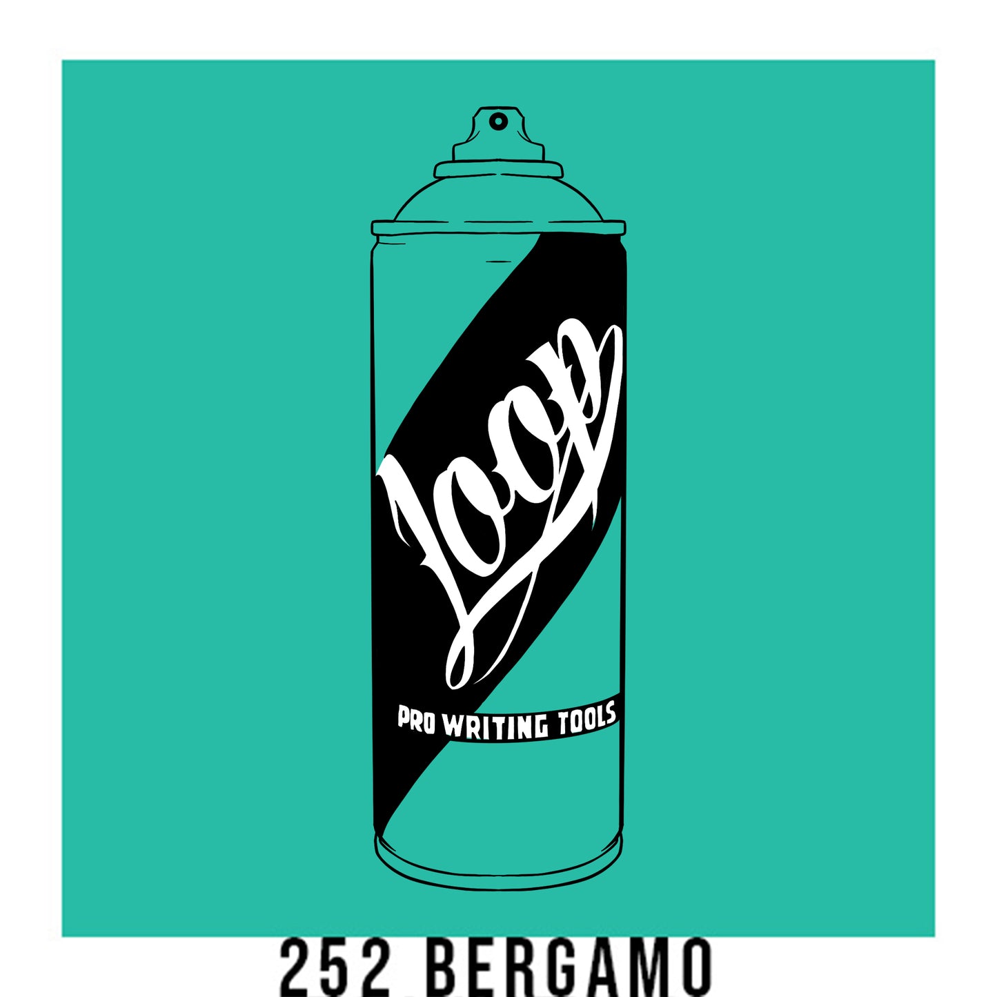 Loop colors artist spray paint in Bergamo medium turquoise.