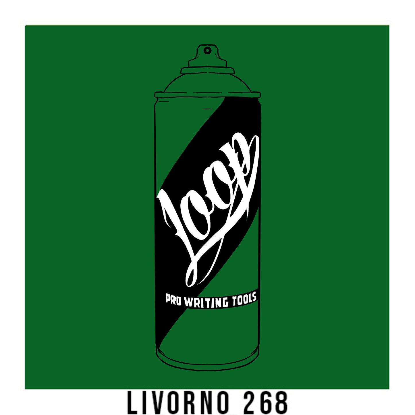 Loop Colors spray paint can in the color Livorno green