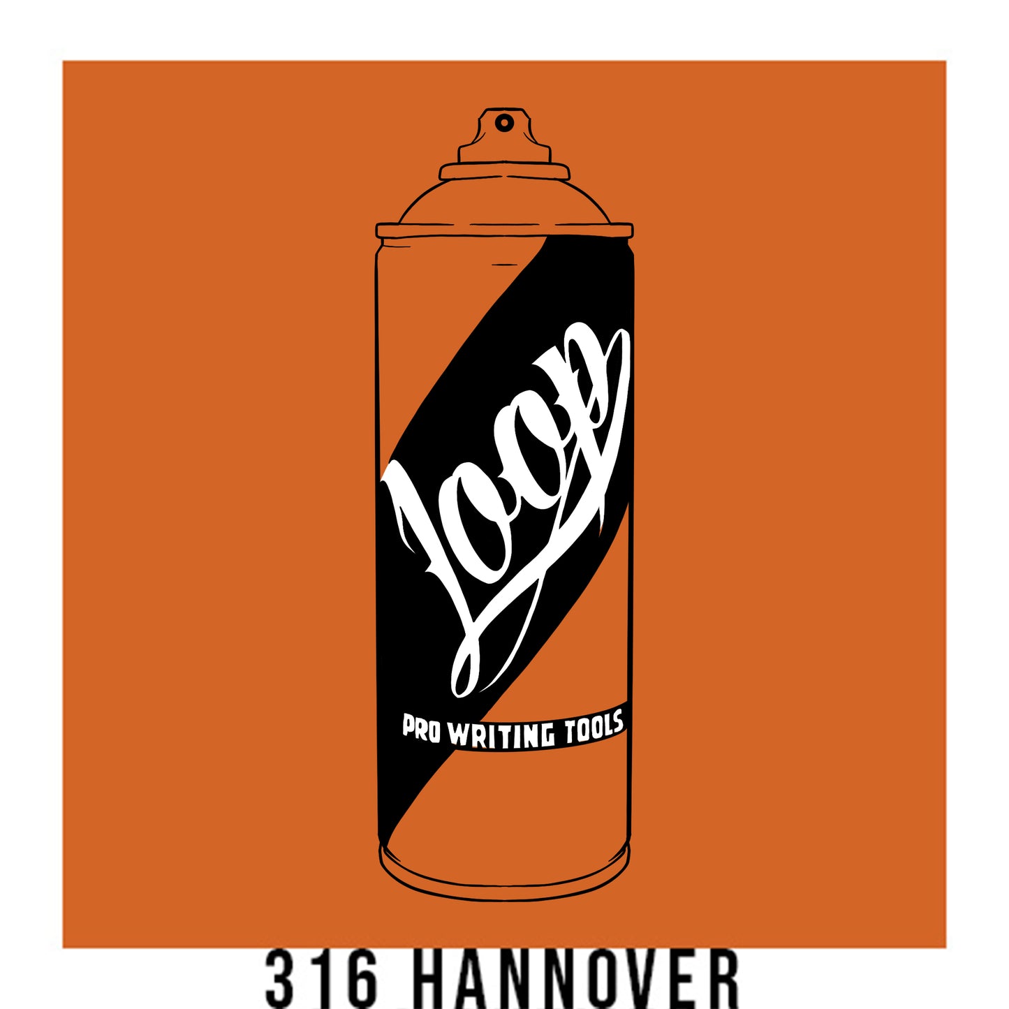 Loop Colors spray paint can in the color Hannover orange brown