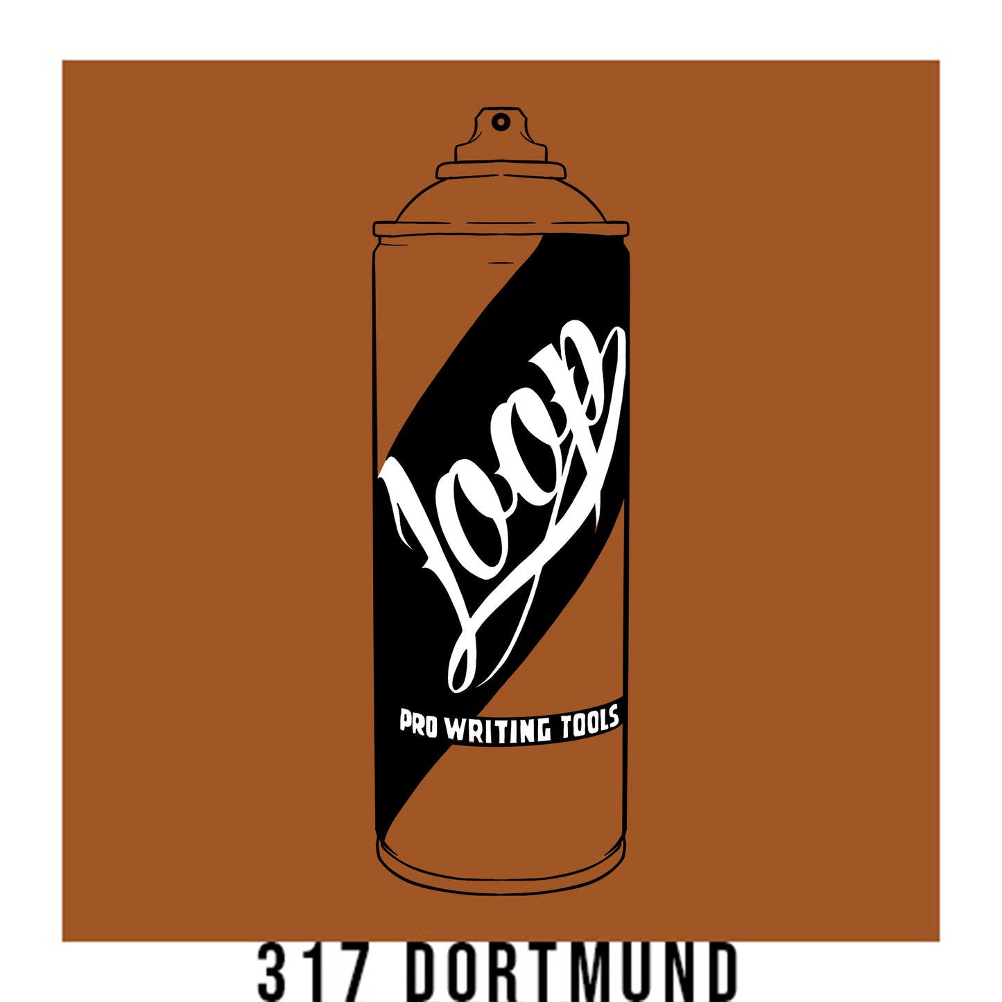 Loop Colors spray paint can in the color Dortmund brown