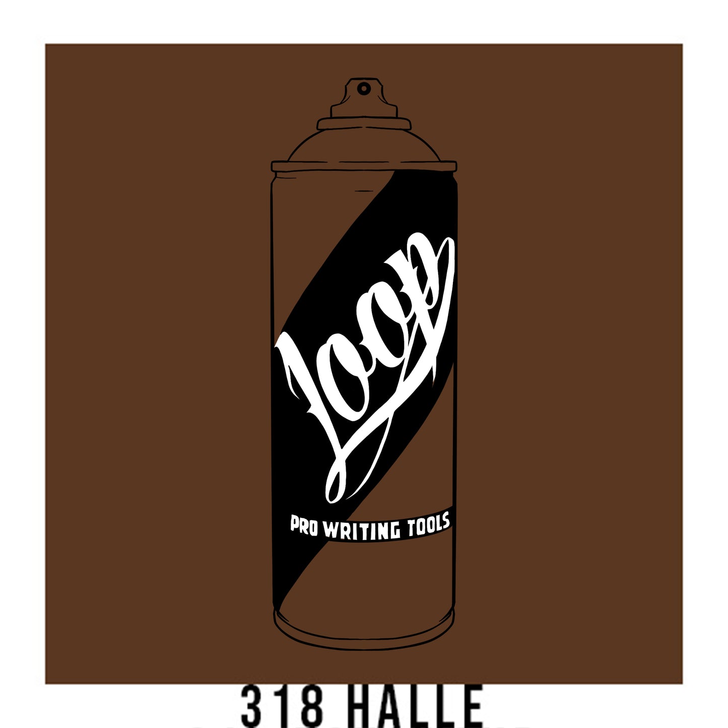 Loop Colors spray paint can in the color Halle brown