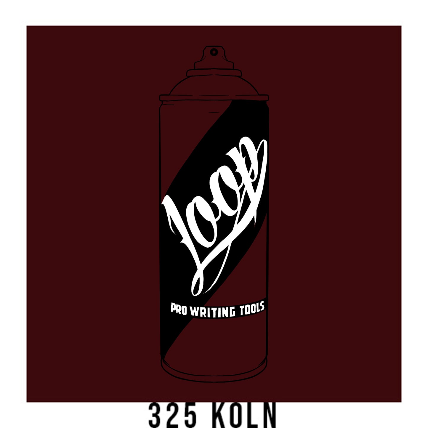 Loop Colors spray paint can in the color Koln red brown