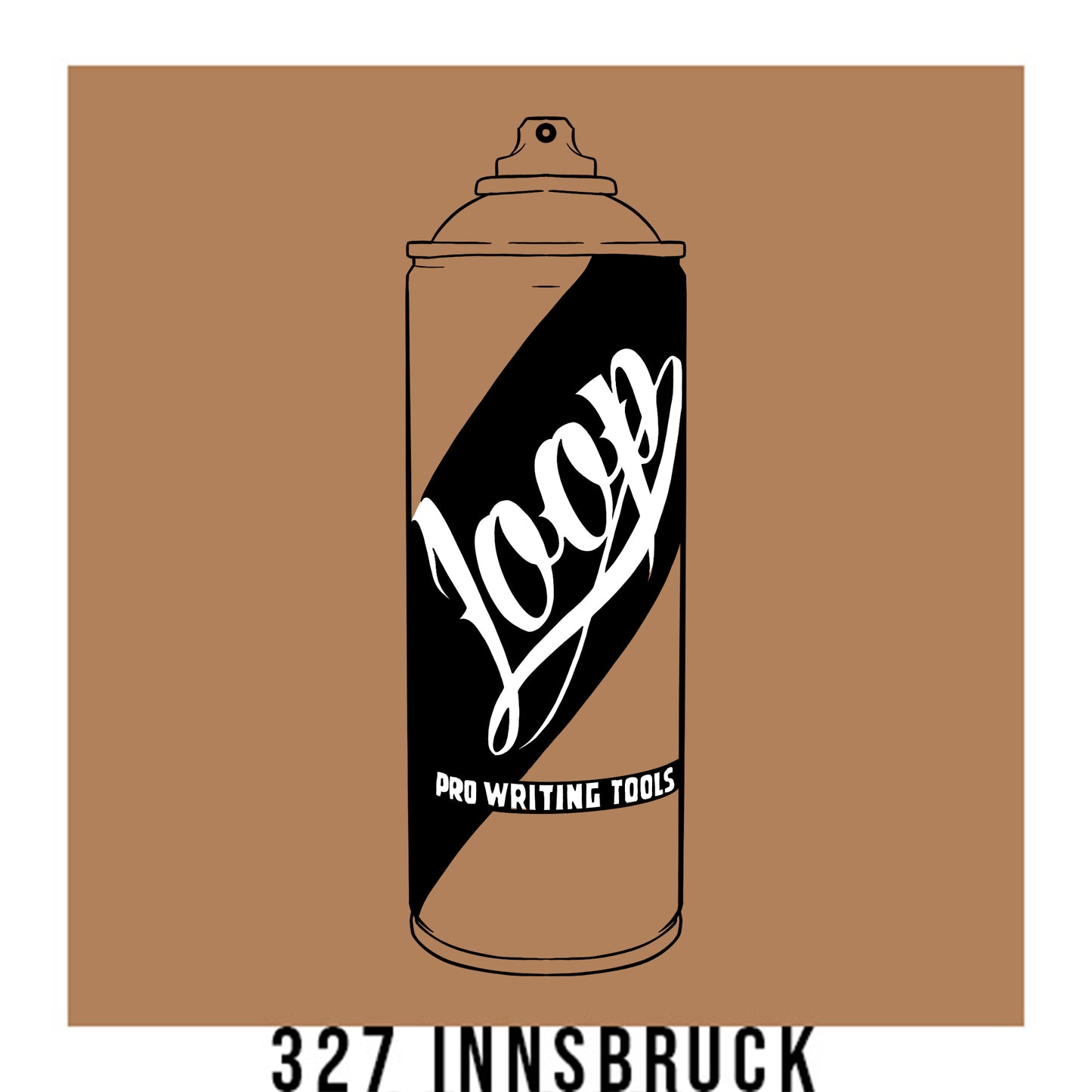 Loop Colors spray paint can in the color Innsbruck light brown