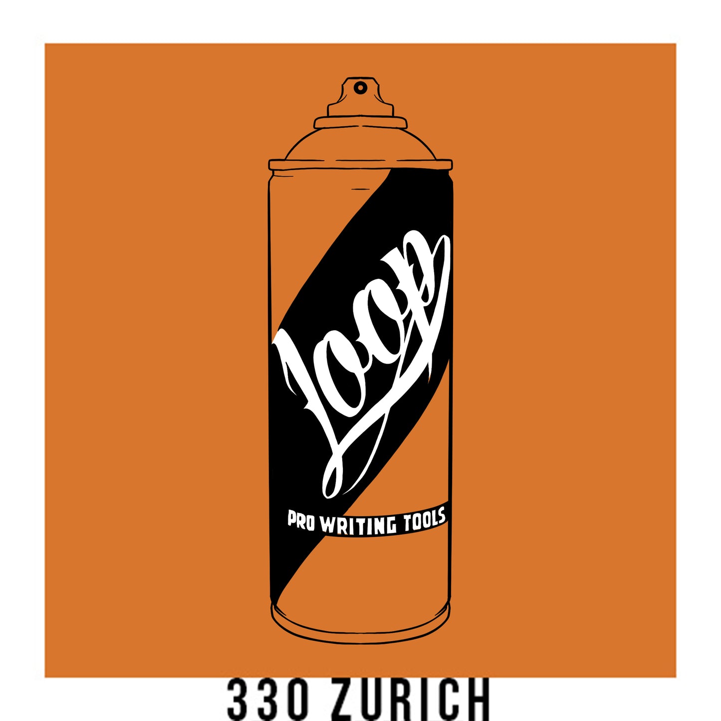 Loop Colors spray paint can in the color Zurich brown orange
