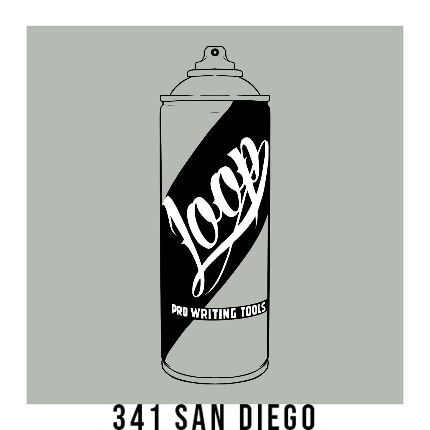Loop Colors spray paint can in the color San Diego light grey