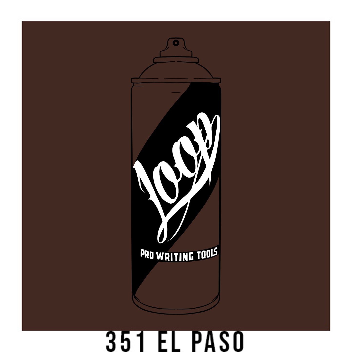 Loop Colors spray paint can in the color El Paso brown