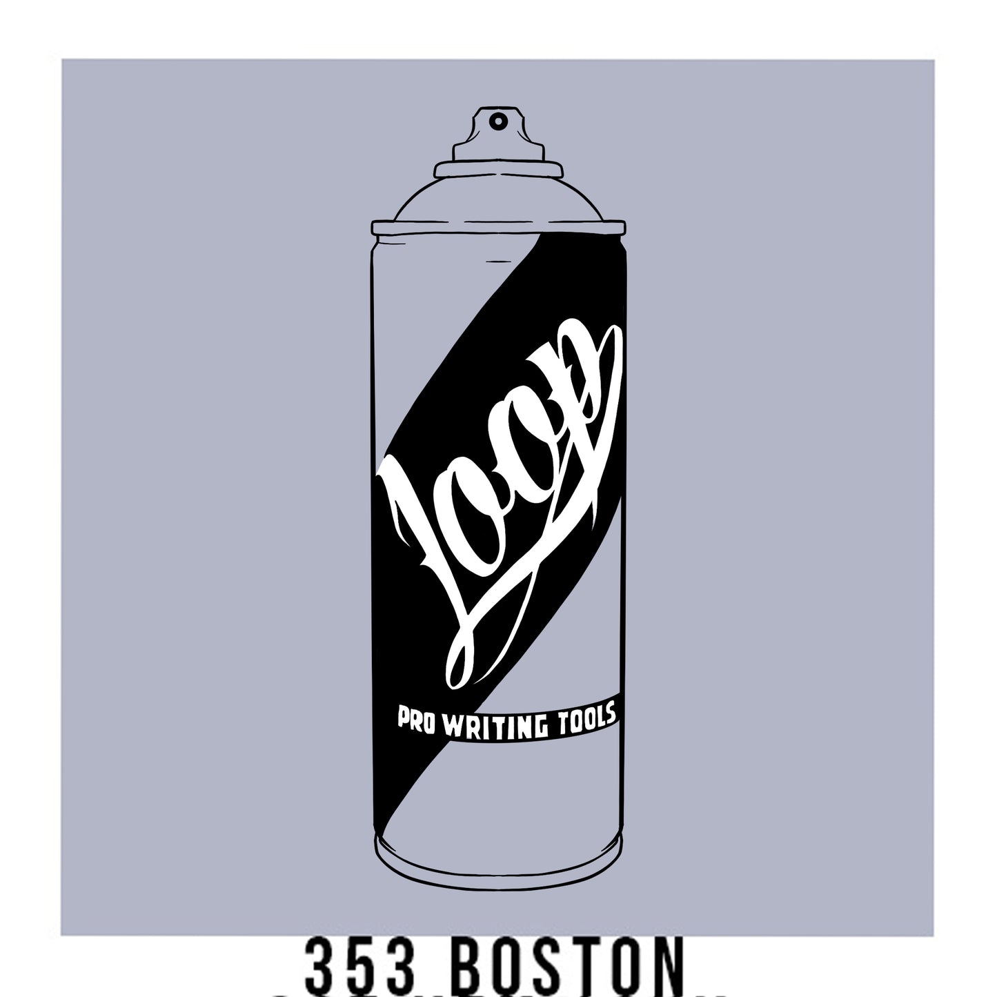 Loop Colors spray paint can in the color Boston grey blue