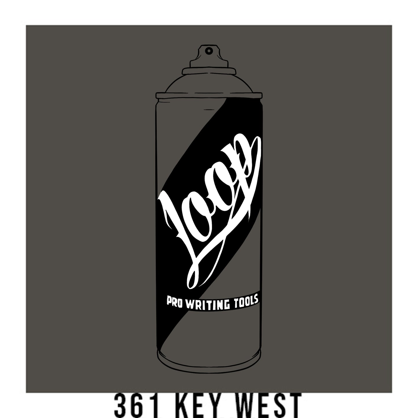 Loop Colors spray paint can in the color Key West grey dark