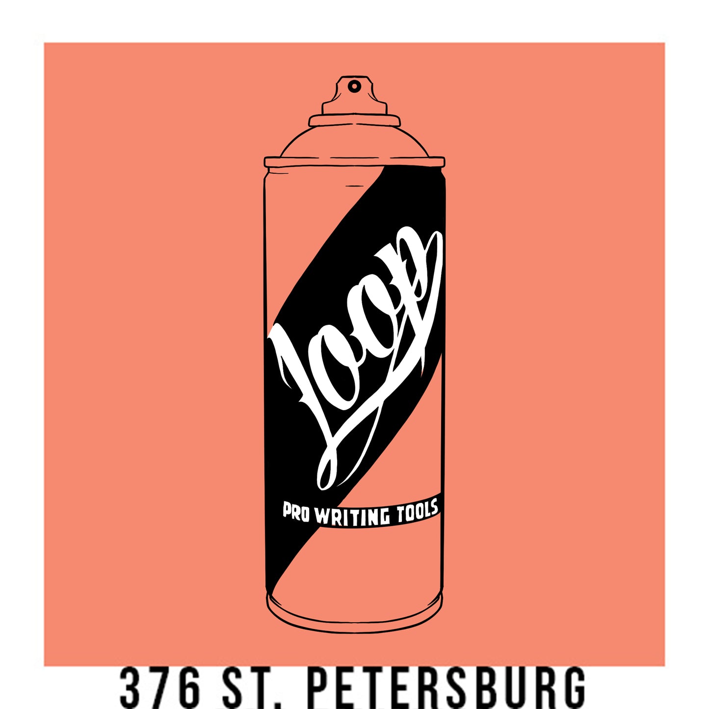 Loop Colors spray paint can in the color St. Petersurg orange peach