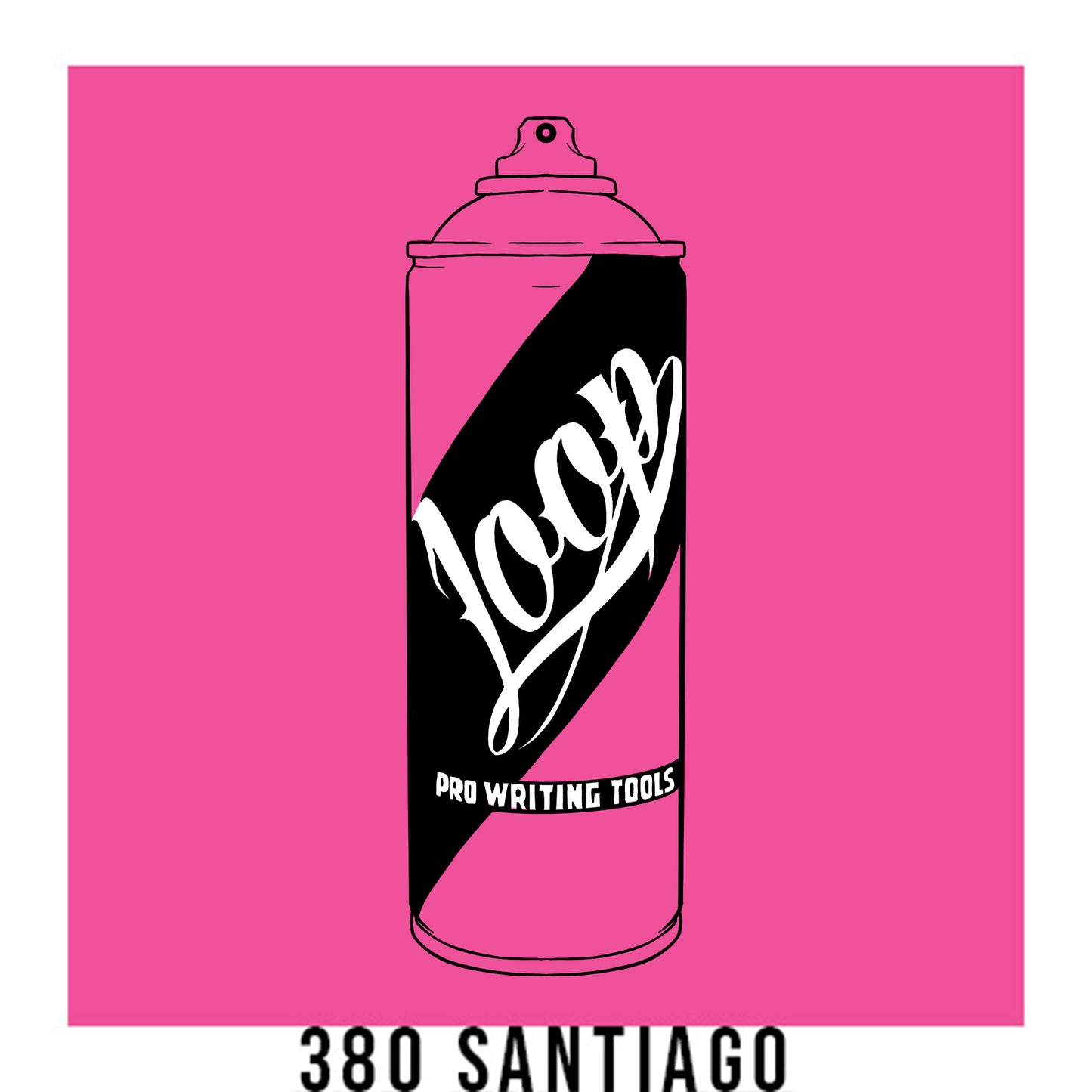 Loop Colors spray paint can in the color Santiago bright pink