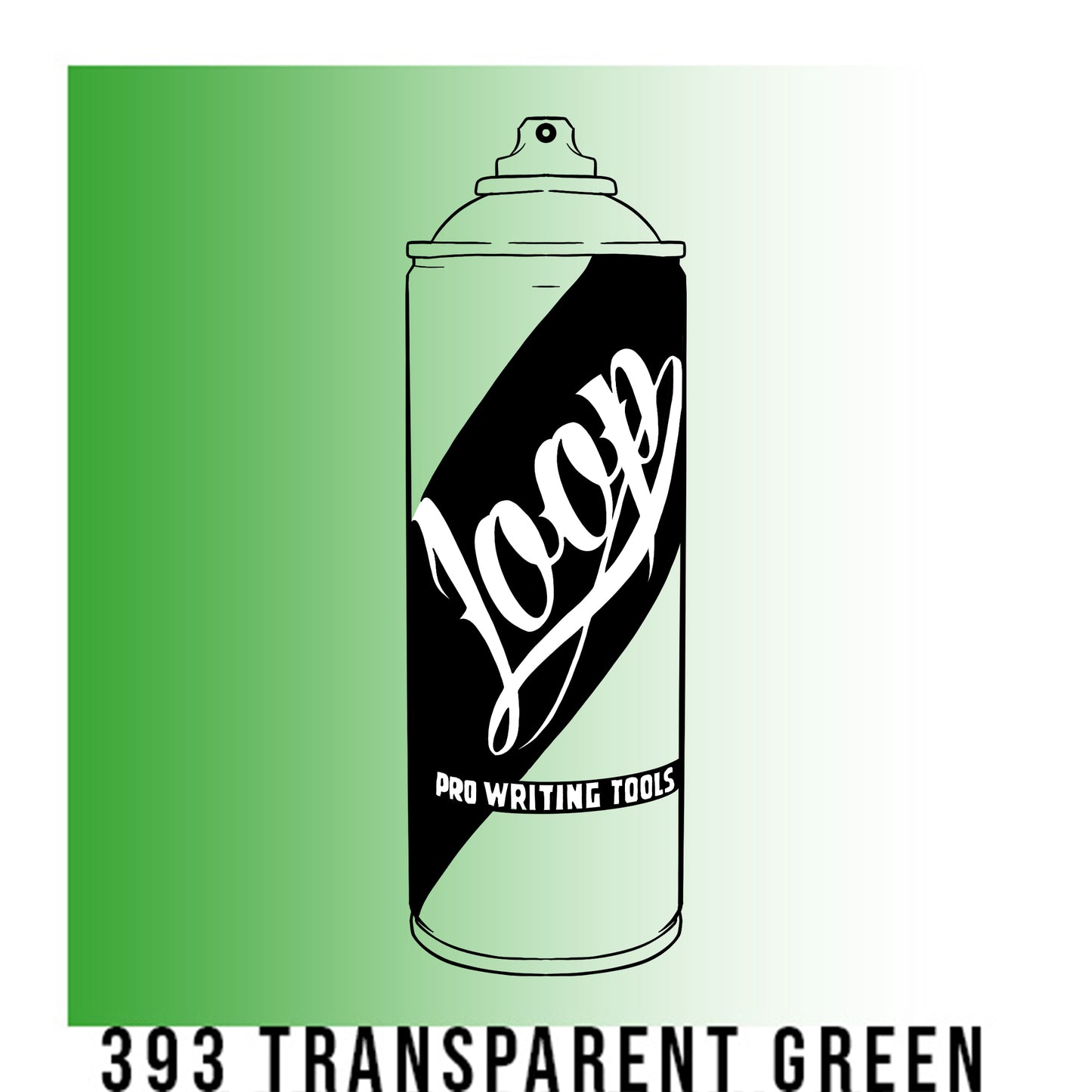 Loop Colors spray paint can in the color Transparent green