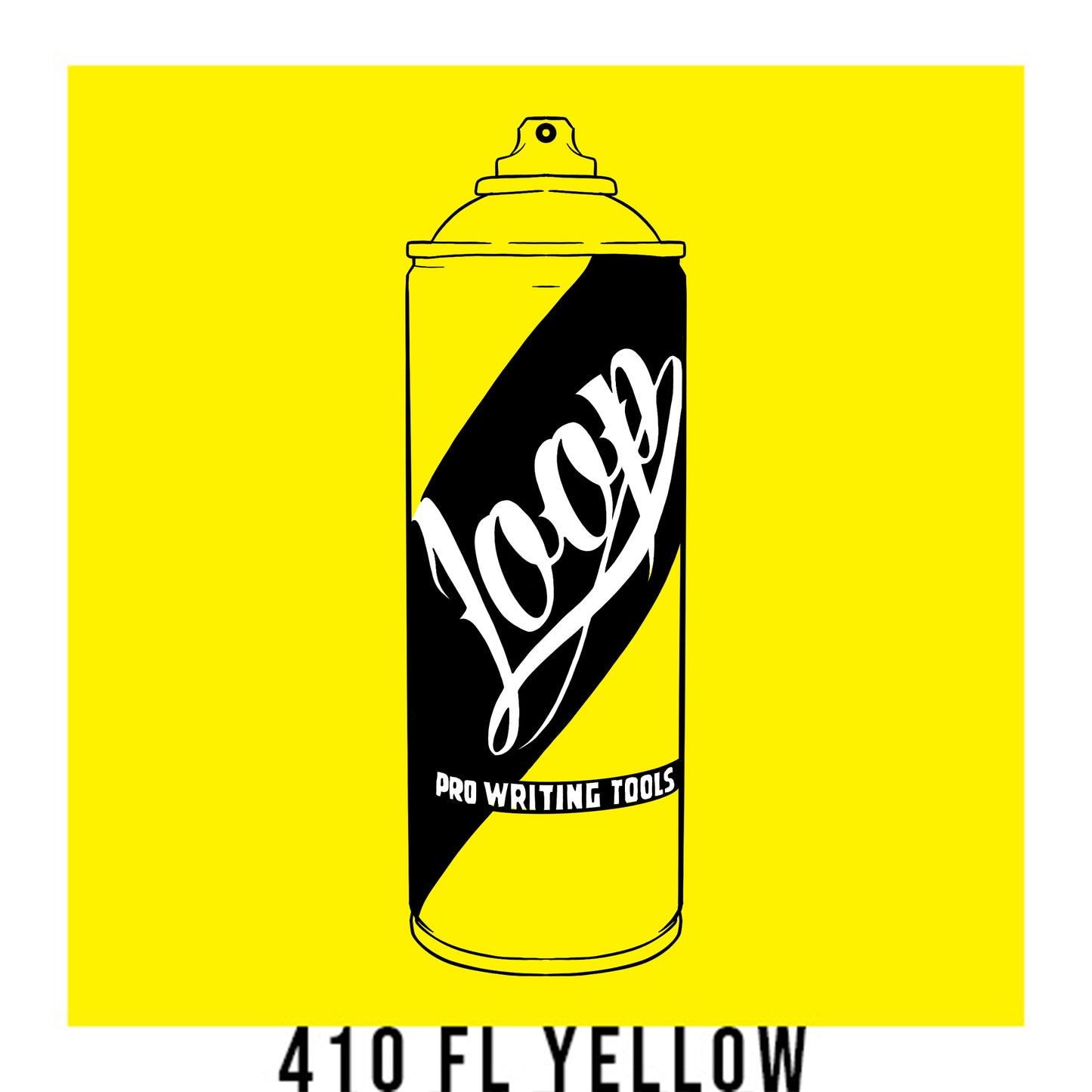 Loop Colors spray paint can in the color Fluorescent yellow