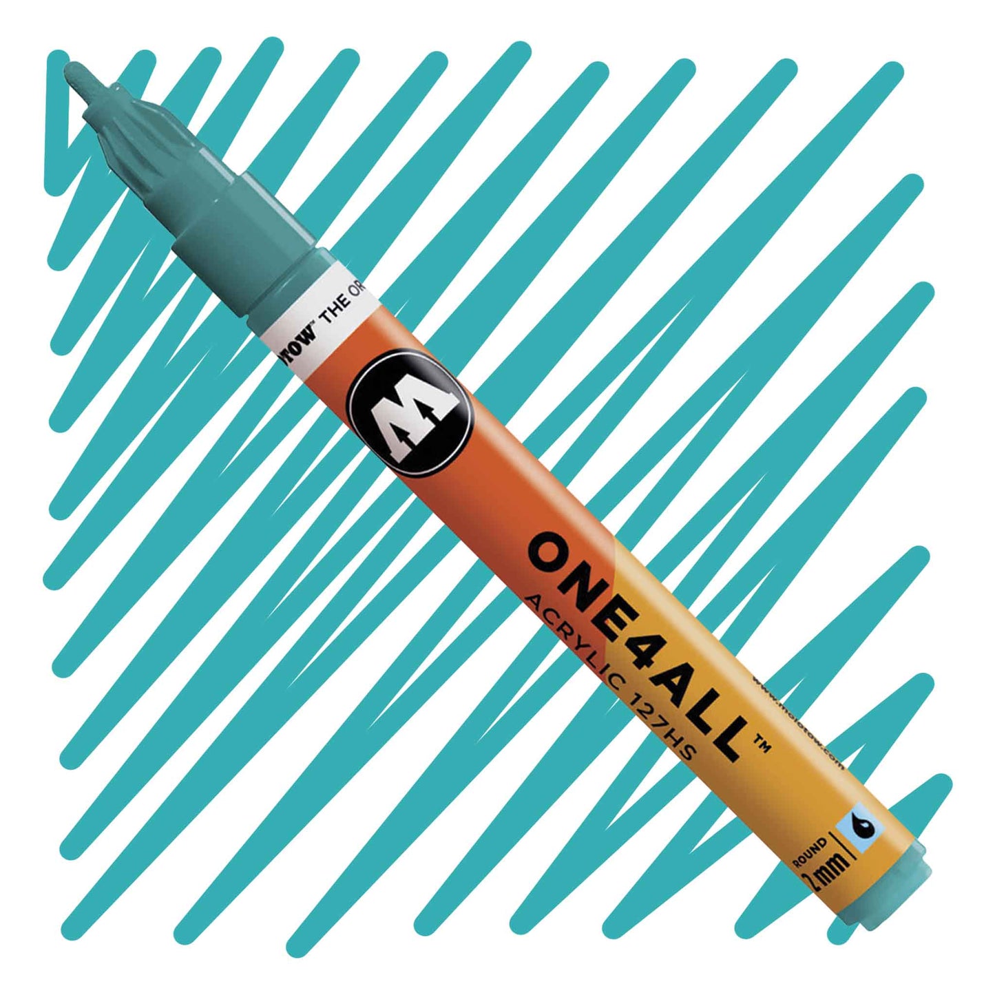 One4All Acrylic 127HS 2mm Round Lagoon Blue Paint marker