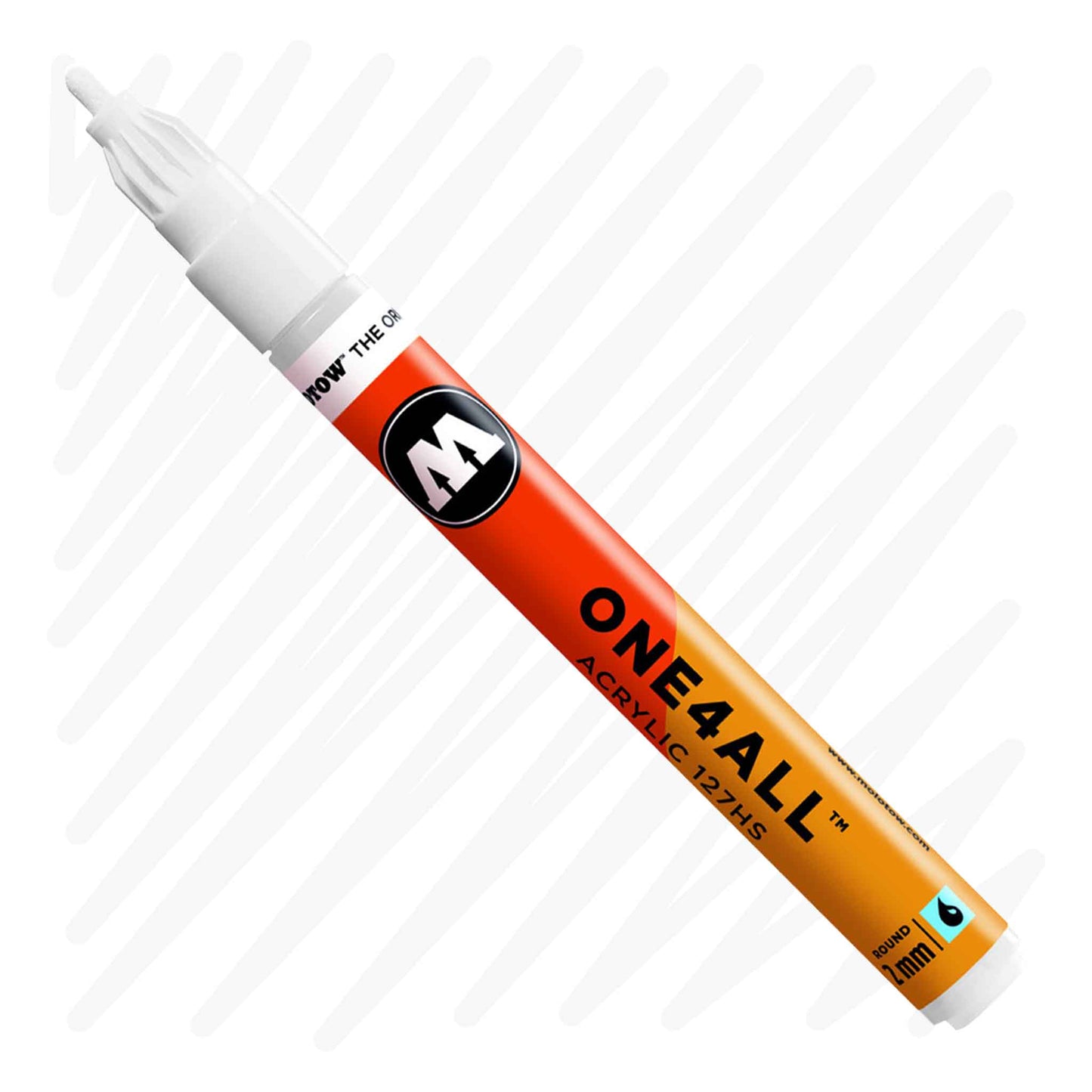 One4All Acrylic 127HS 2mm Round white Paint marker
