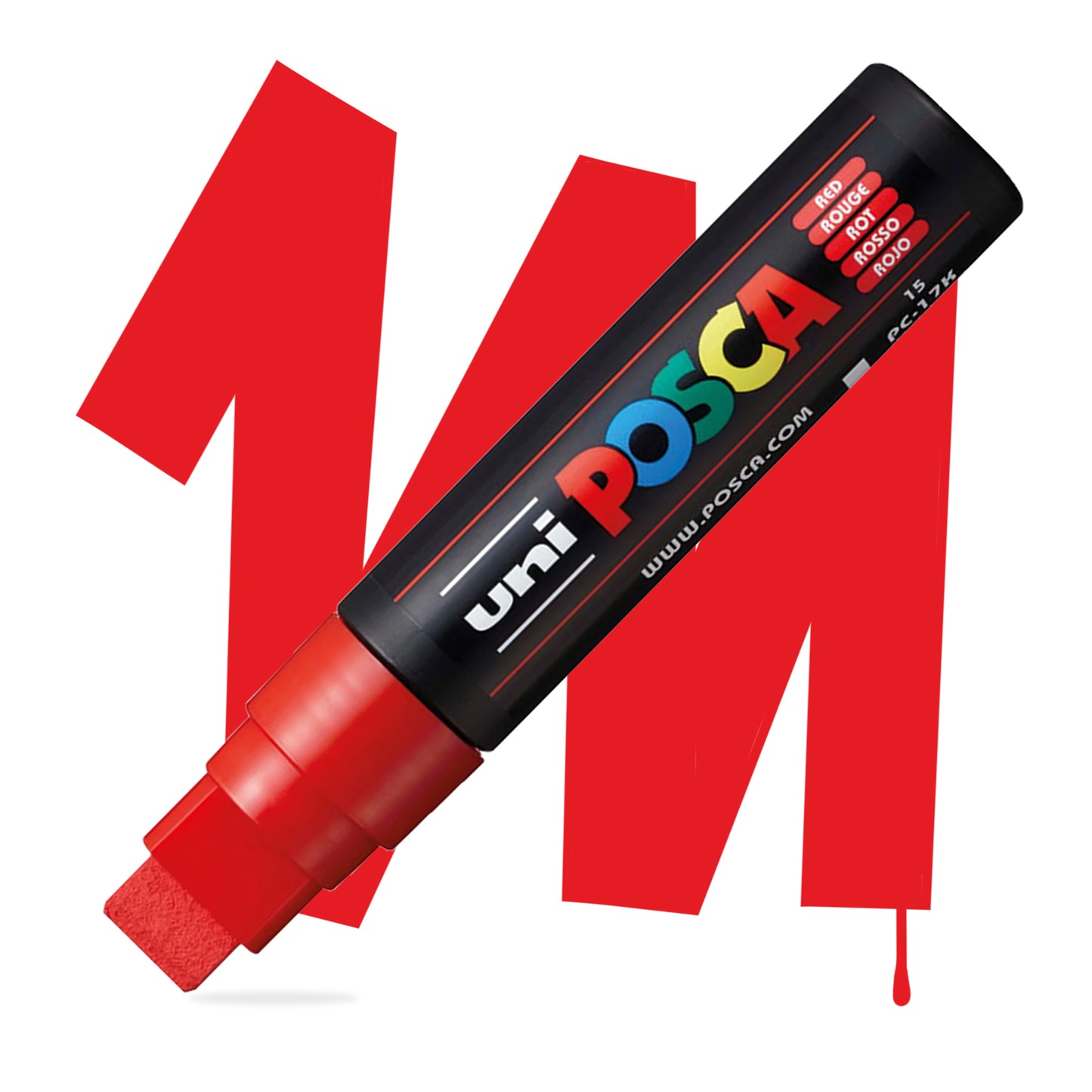 POSCA artist paint marker PC-17K extra broad in red