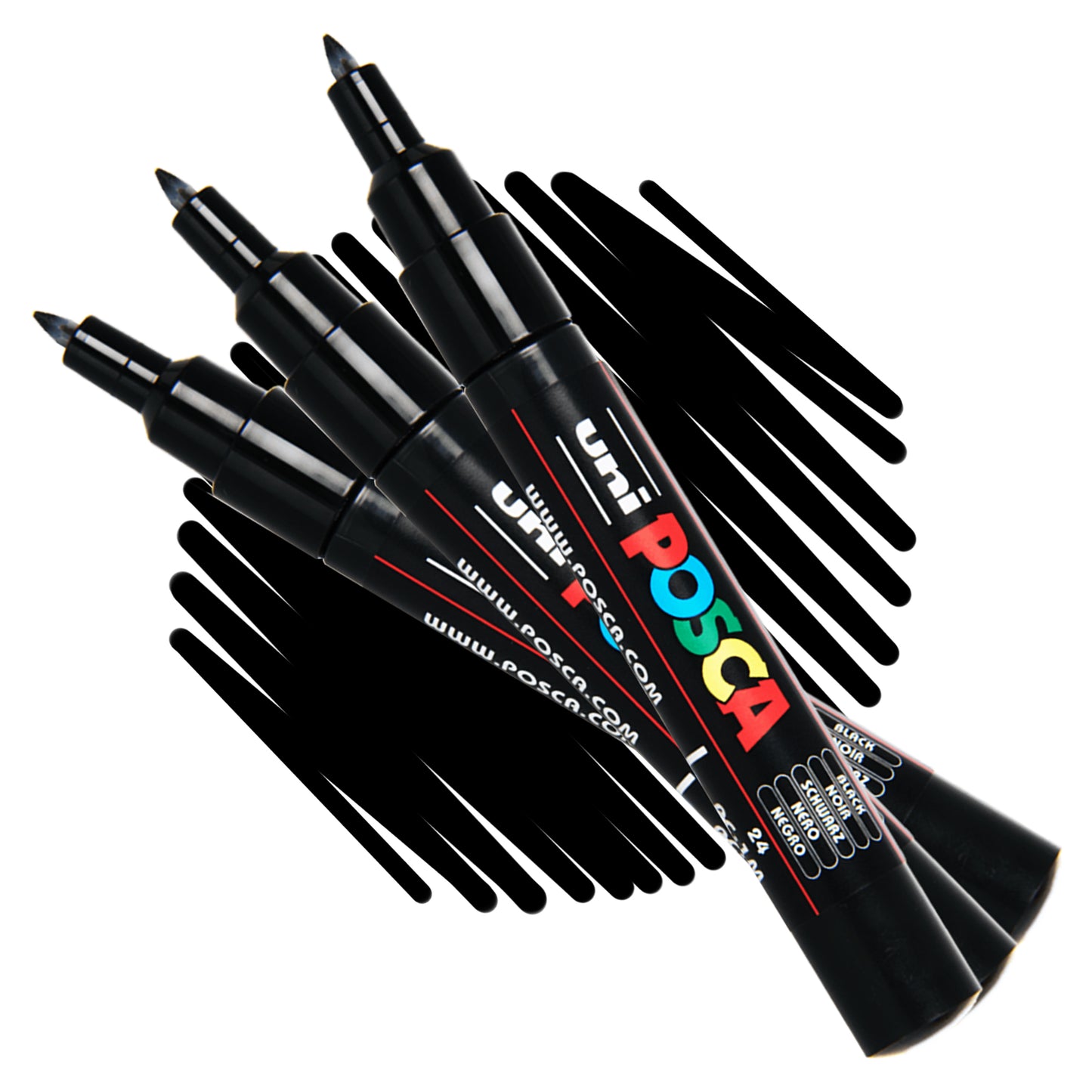 POSCA water-based graffiti art paint marker in black