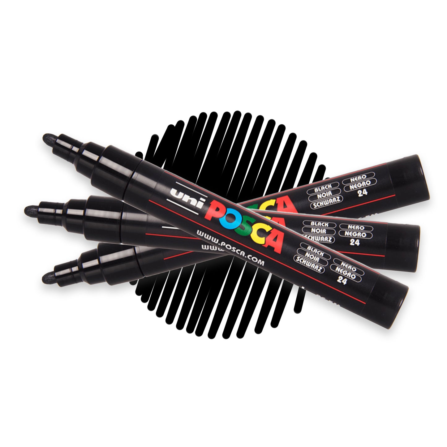 POSCA 5M artist water-based paint marker in black