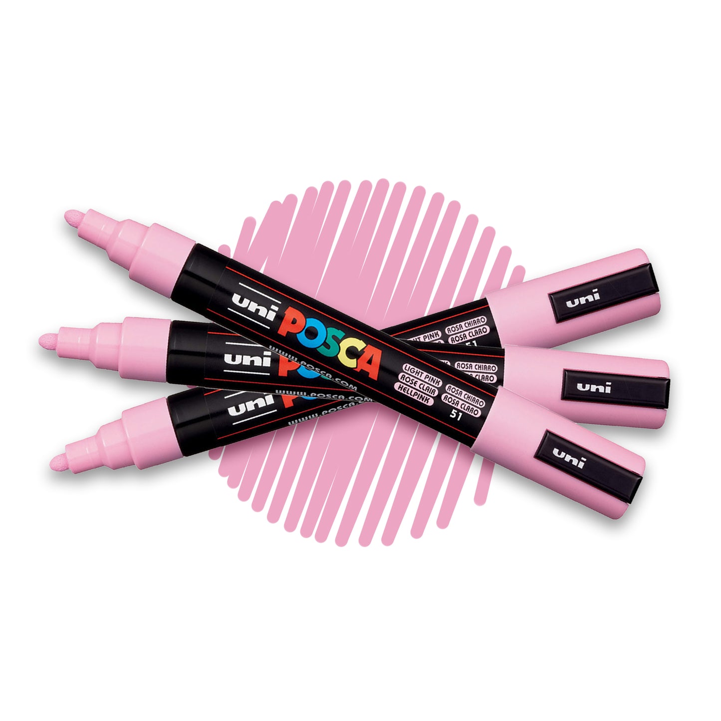 POSCA 5M artist water-based paint marker in light pink