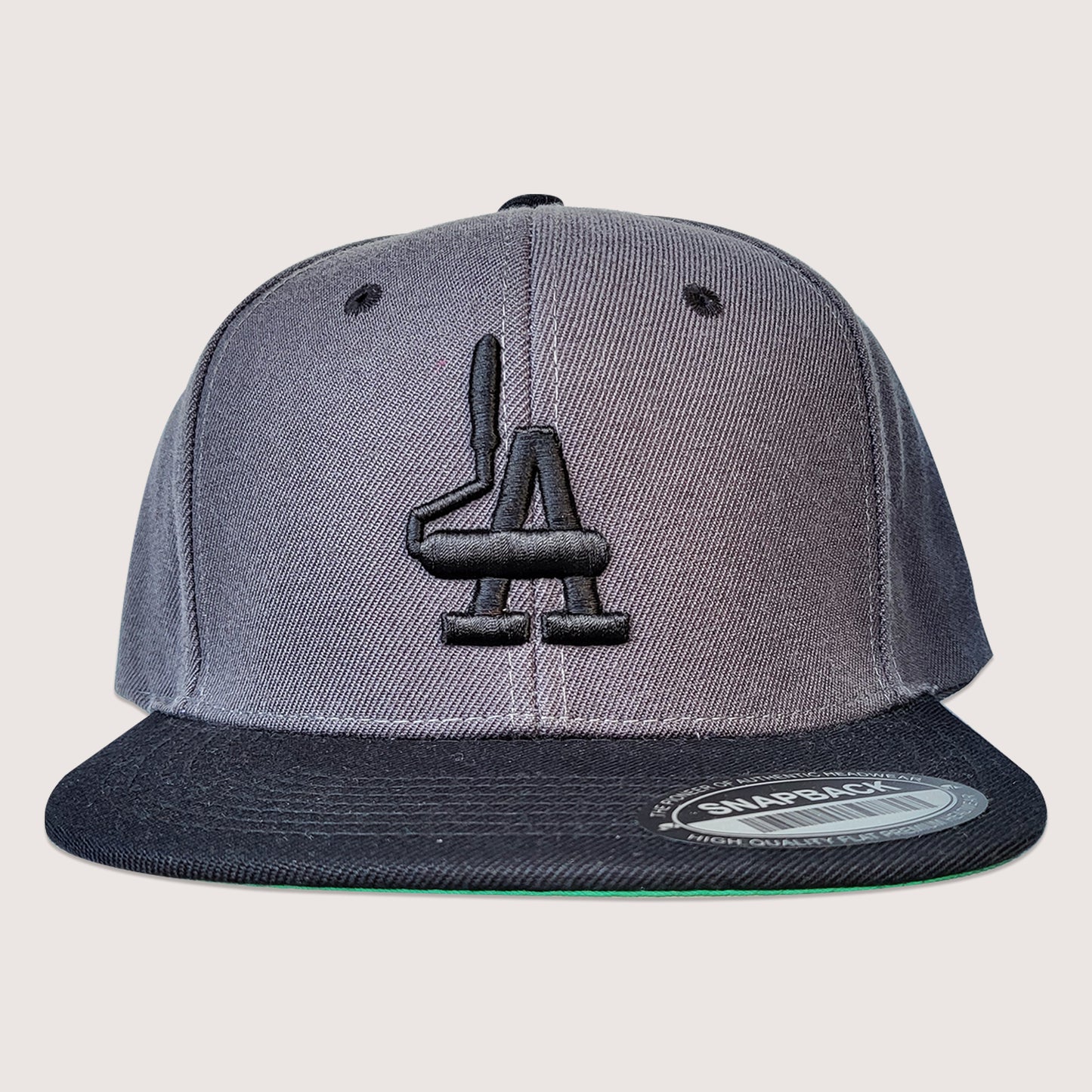Phatcaps brand baseball cap in grey with black embroidery