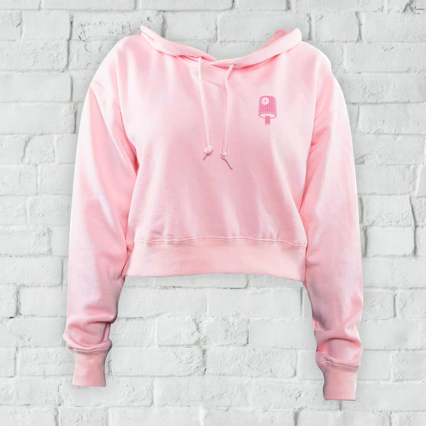 Pink Cropped Hoodie