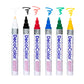 deco primary color set. white ,black,red,blue,green and yellow markers on a white background