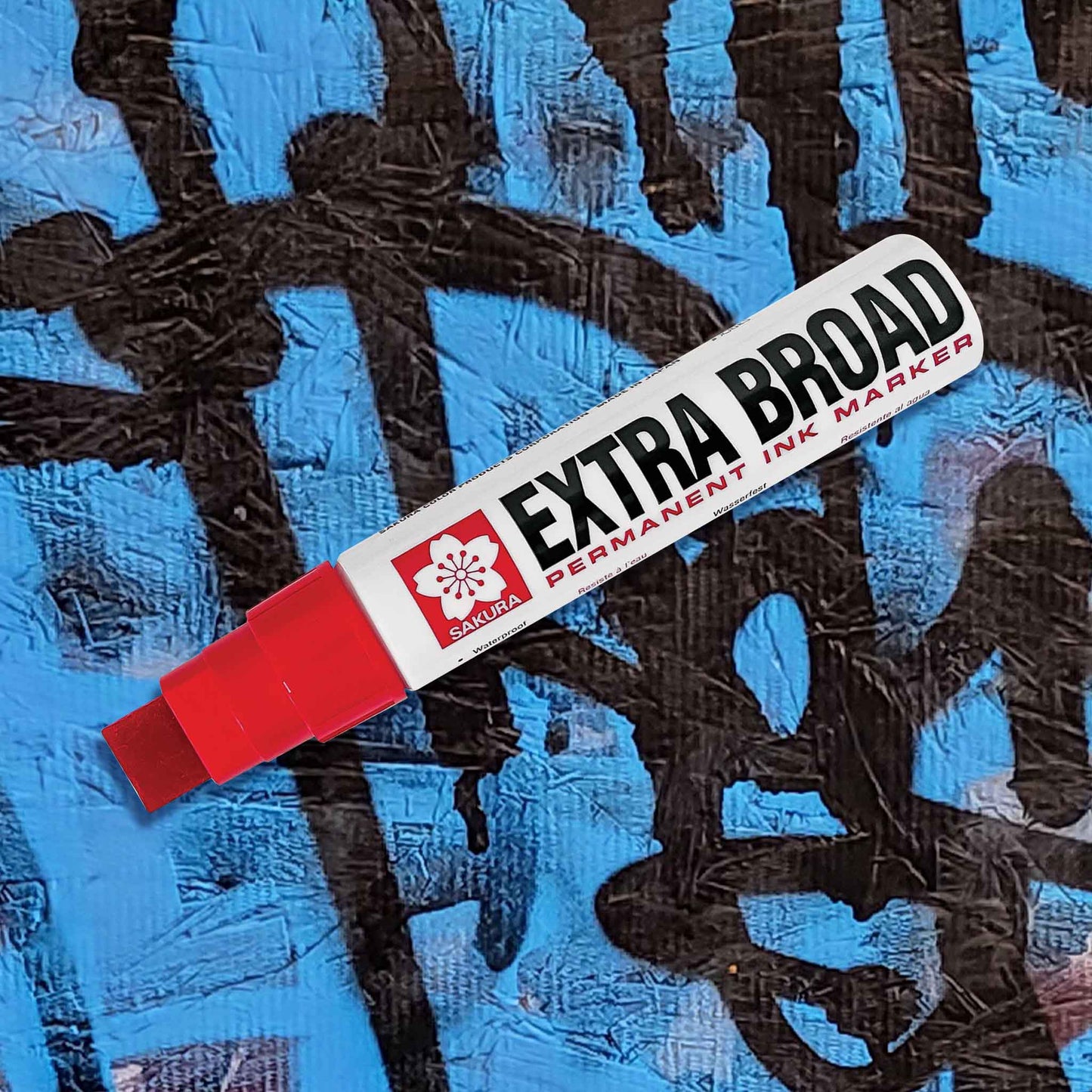 Red extra broad Sakura permanent ink marker