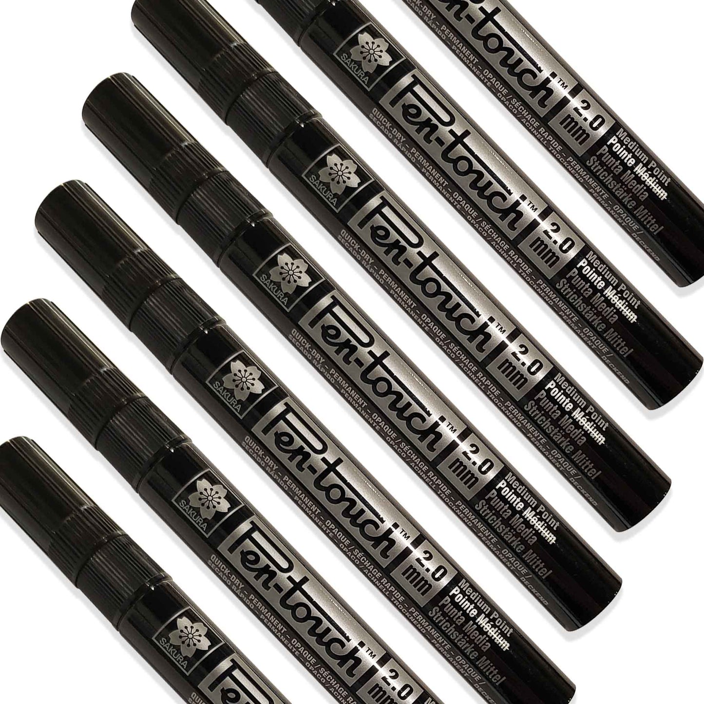 multiple sakura pen touch 2mm black markers