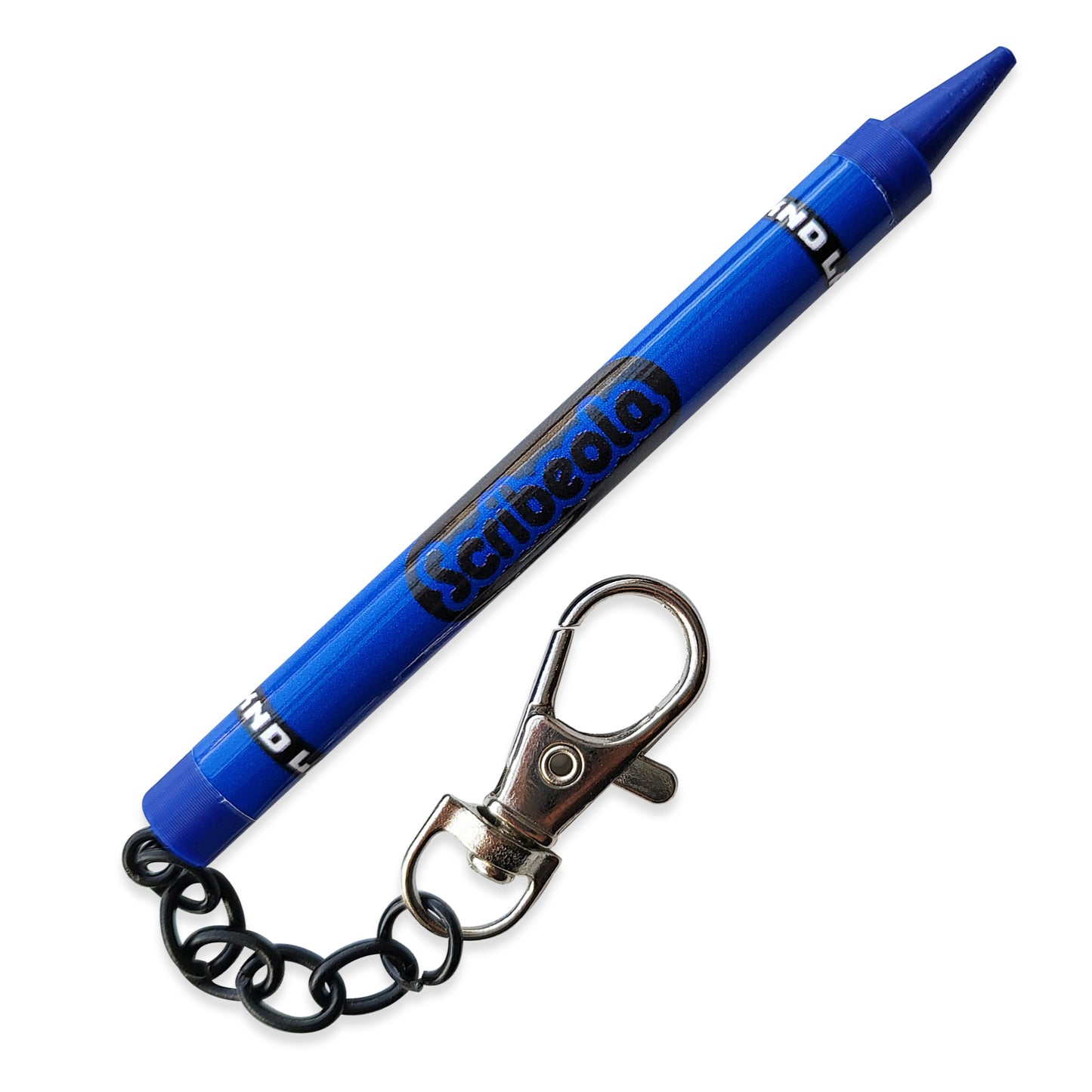 Blue crayon scribe keychain