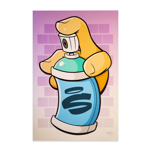 Limited edition art print by graffiti artist SAINTS, signed and dated.