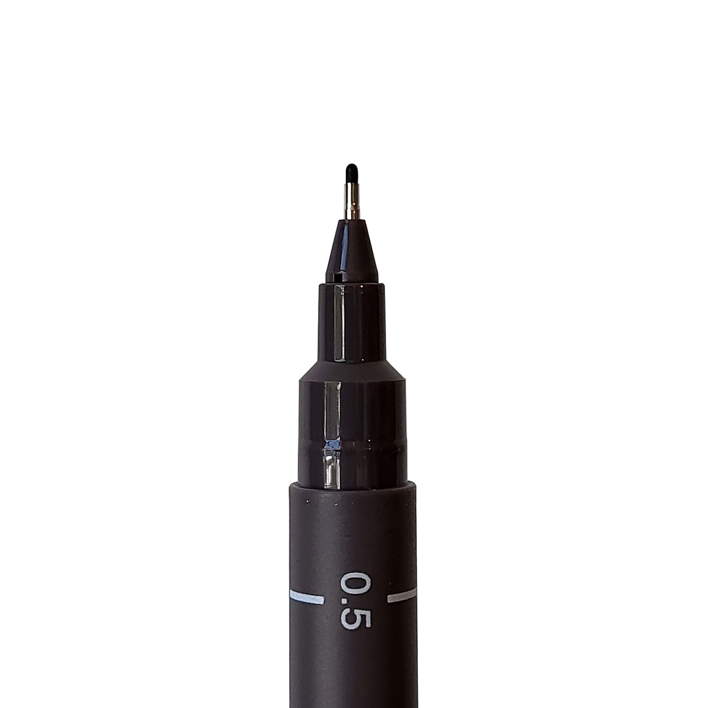 Uni Mitsubishi artist detailing fine line marker single size 0.5 in dark grey.