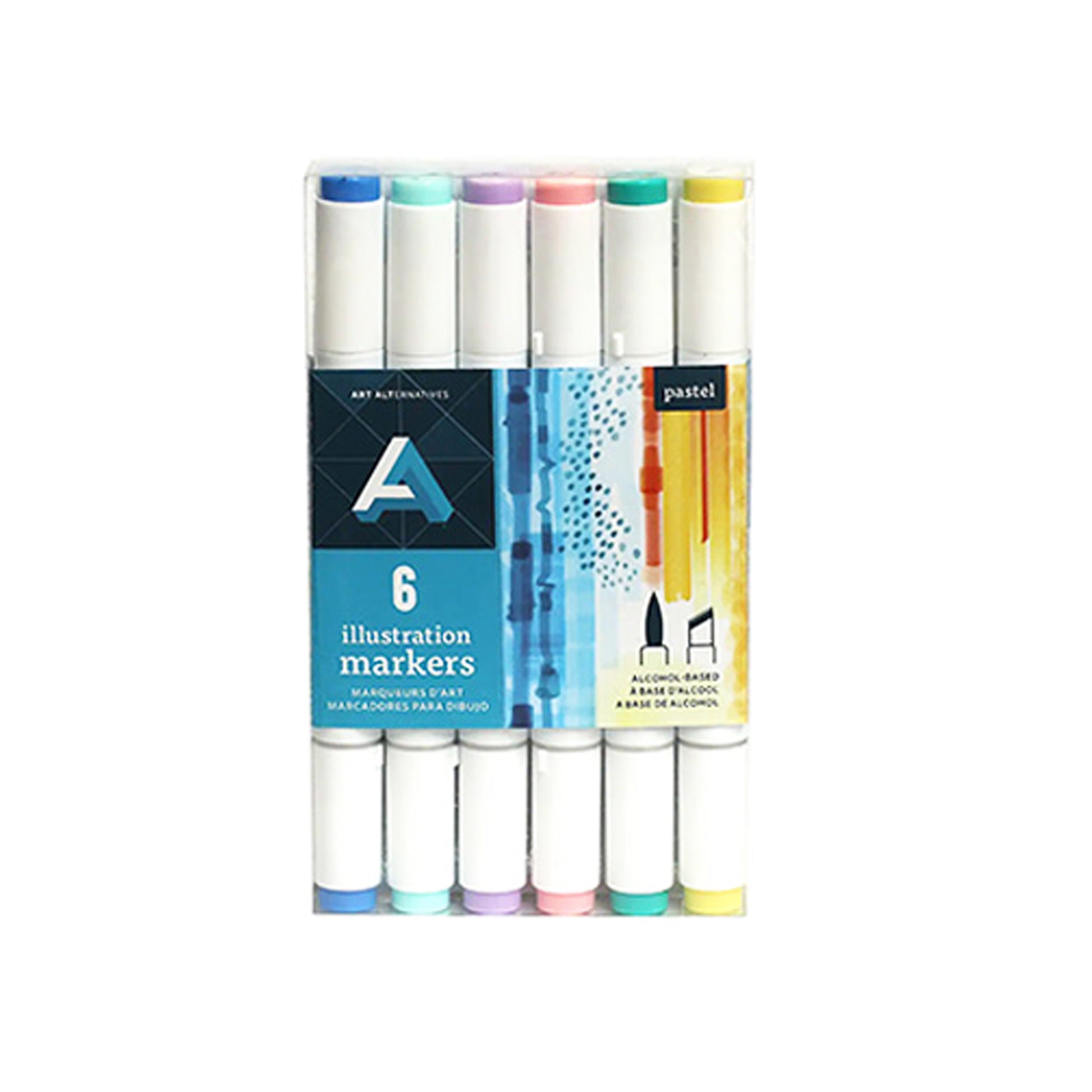 art alternative 6 pack of illustration pastel markers