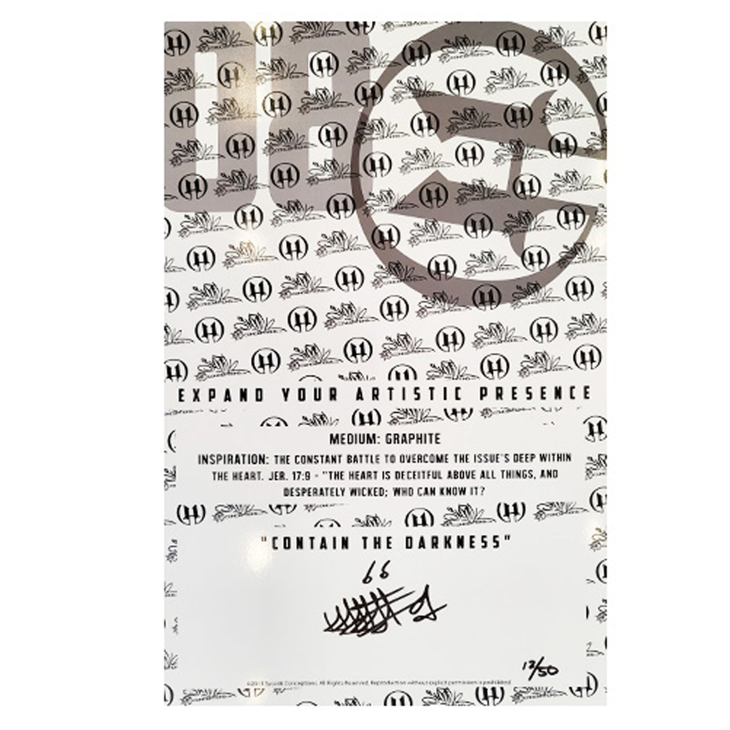 the back of Hippie One "abstract" print