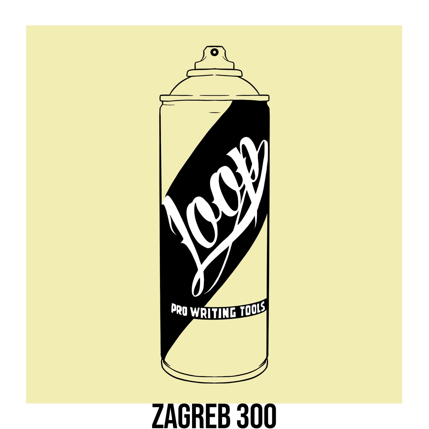 Loop Colors spray paint can in Zagreb light yellow