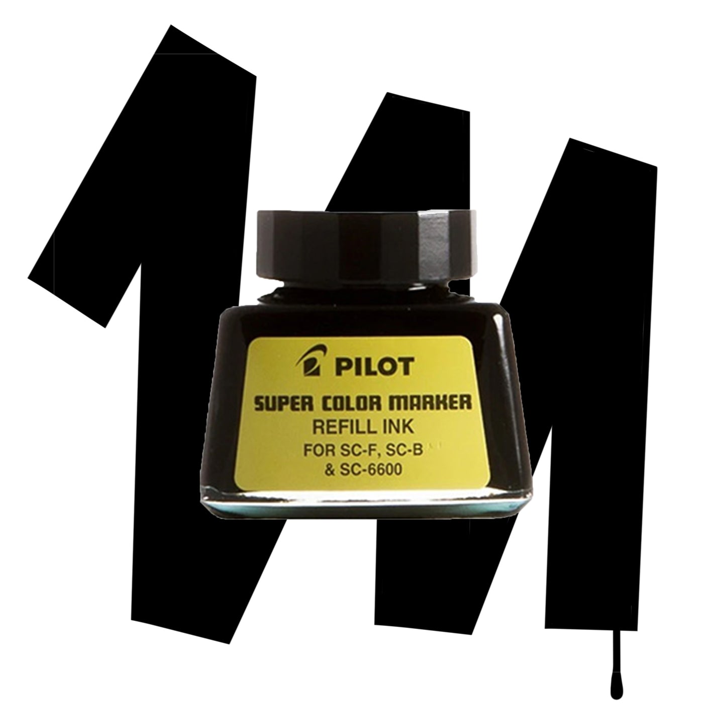 Pilot xylene based marker ink in black.