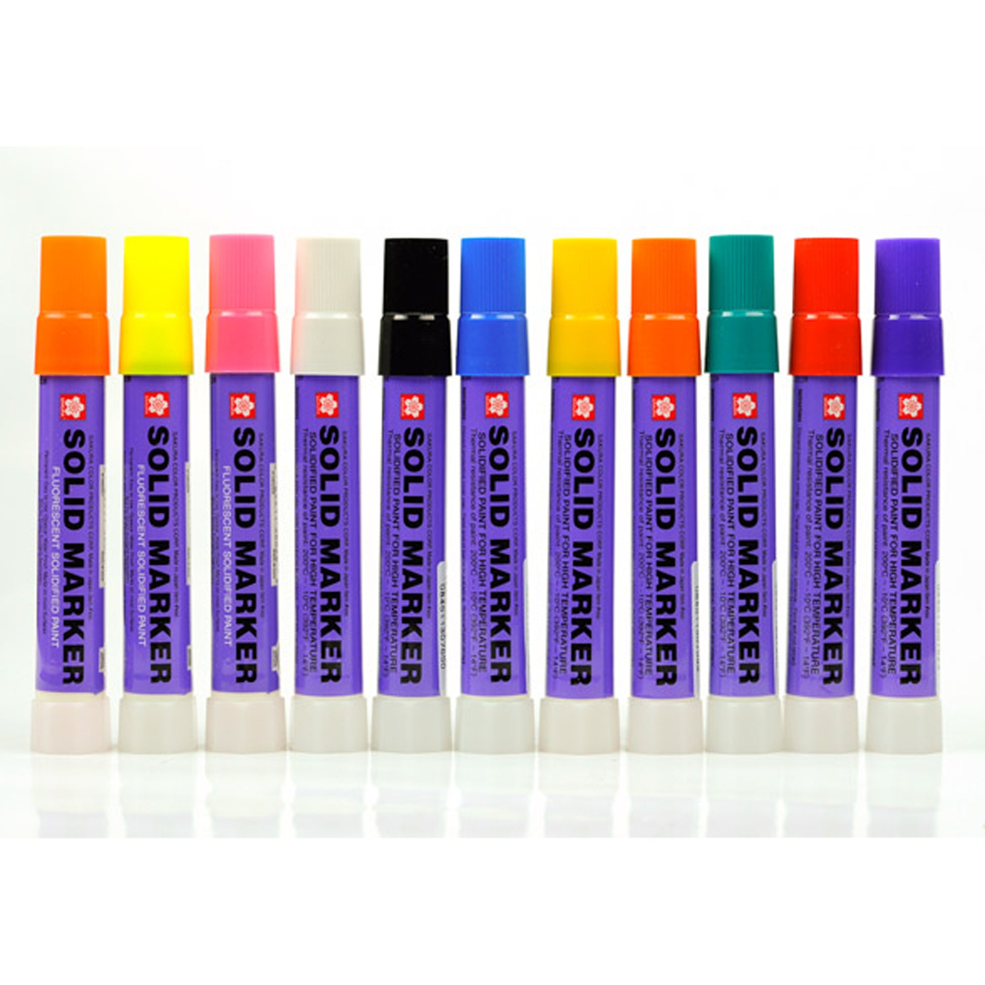 sakura solid markers in a range of different colors