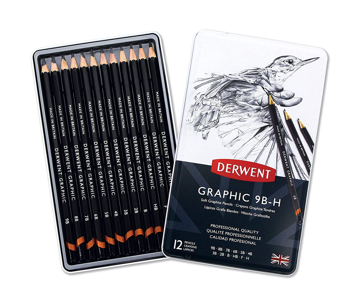 Derwent Graphic 9B-H 12pc