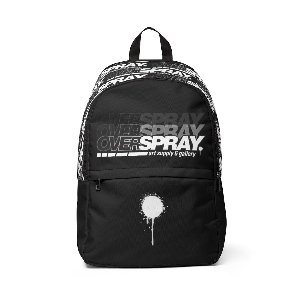 Overspray graffiti art supply store branded backpack