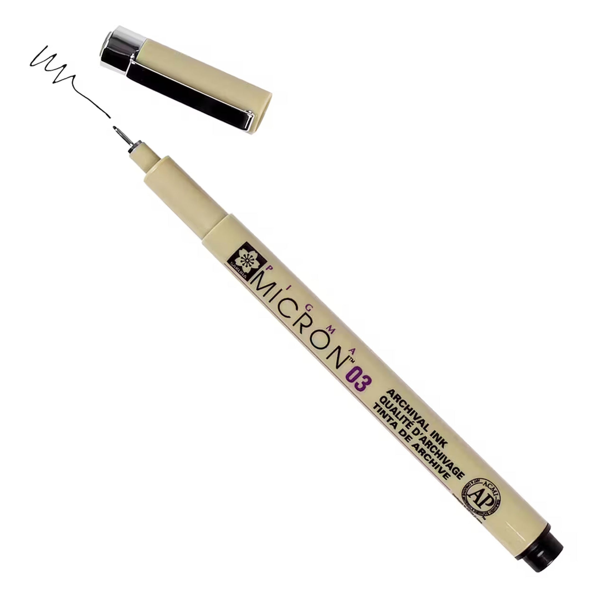 03 black sakura micron fine line pen
