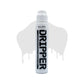 White mop container with white cap and the word "Dripper" written on the face in a bold black font. The mop is positioned in front of a white background with drips that match the white color of the mop.