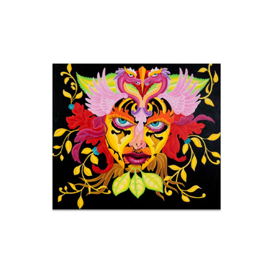 Original design art on printed canvas by Lady Pink for art collections