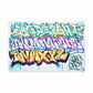 Colorful graffiti style alphabet on white paper signed by VOX ONE.