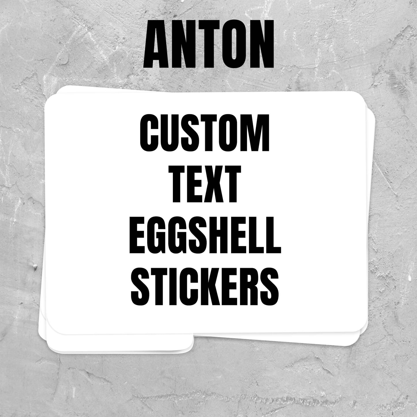 Custom Rectangle Eggshell Stickers