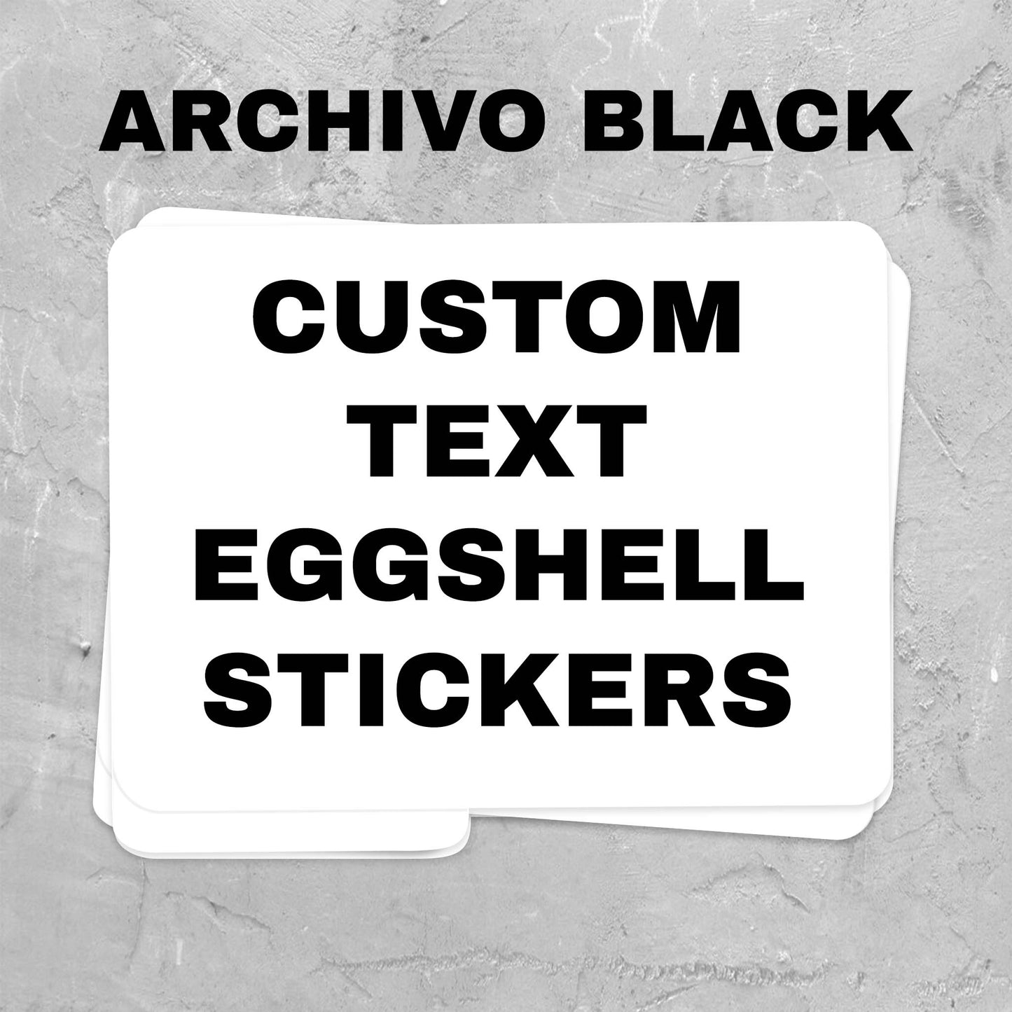 Custom Rectangle Eggshell Stickers
