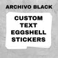 Custom Rectangle Eggshell Stickers